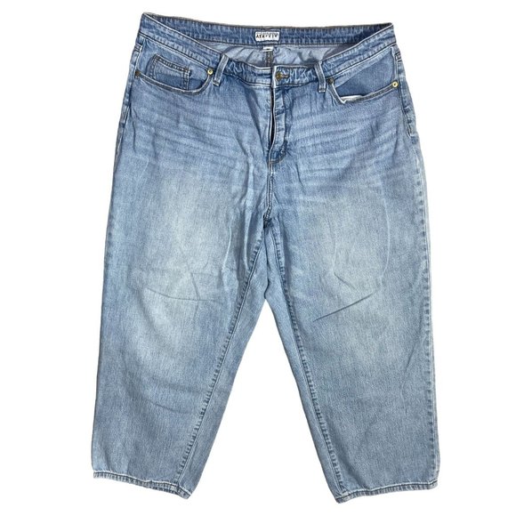 Ava & Viv Women's Light Wash Jeans Fading 5-Pocket Size 18W - Picture 2 of 7